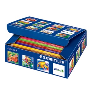 Lápiz de color triangular STAEDTLER caja 144 uni.12 colores