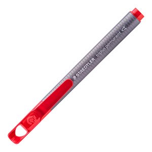 Marcador permanente punta redonda medio TRIPLUS rojo
