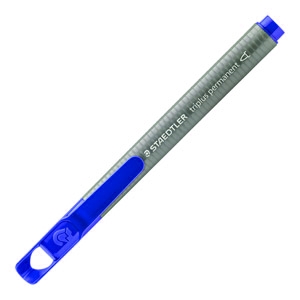 Marcador permanente punta redonda  medio TRIPLUS azul