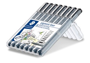 Rotulador PIGMENT LINER, set de 8