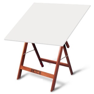 Mesa de dibujo TRIDENT base de madera 75 x 100 cms.