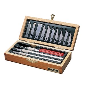 Cuchillo No.1, 2 y 5 caja madera X-ACTO