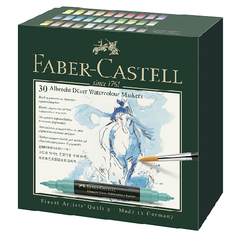 Plumón acuarelable FABER-CASTELL, set de 30