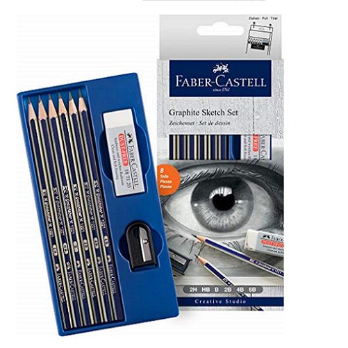 Kit De Lapices Staedtler Drawing X 6 Graduados + Accesorios