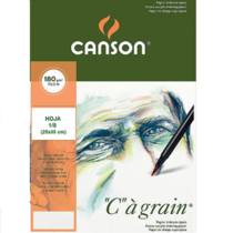 Papel CANSON "C" a grain 180g hoja 1/8