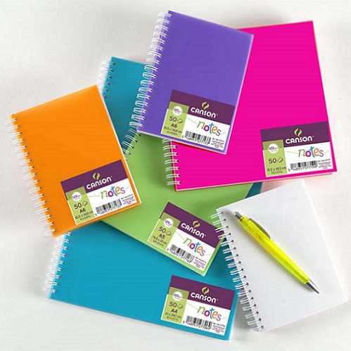 Cuaderno liso CANSON Notes A6 50h surtid