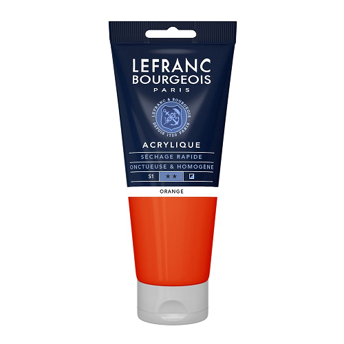 Acrílico LEFRANC Naranja, tubo de 200ml