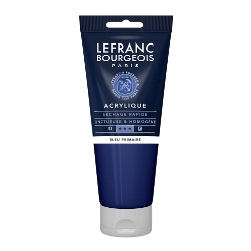 Acrílico LEFRANC Azul primario, tubo de 200ml