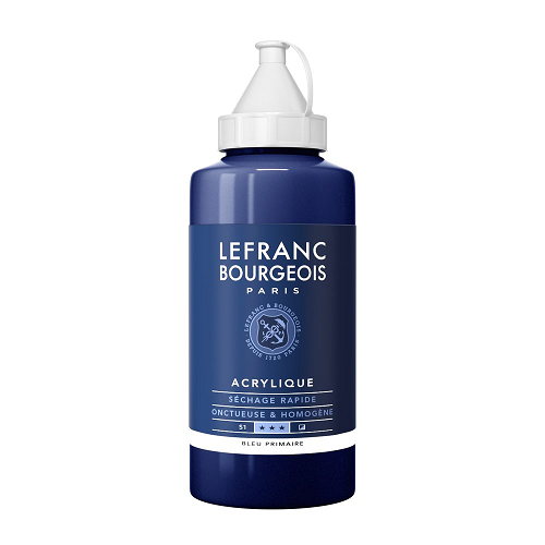 Acrílico LEFRANC Azul primario, frasco de 750ml