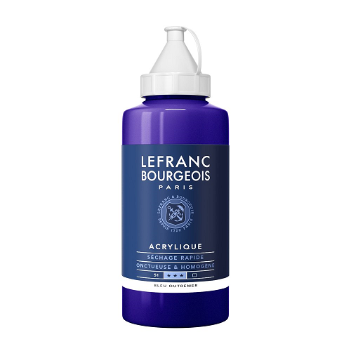 Acrílico LEFRANC Azul ultramar, frasco de 750ml