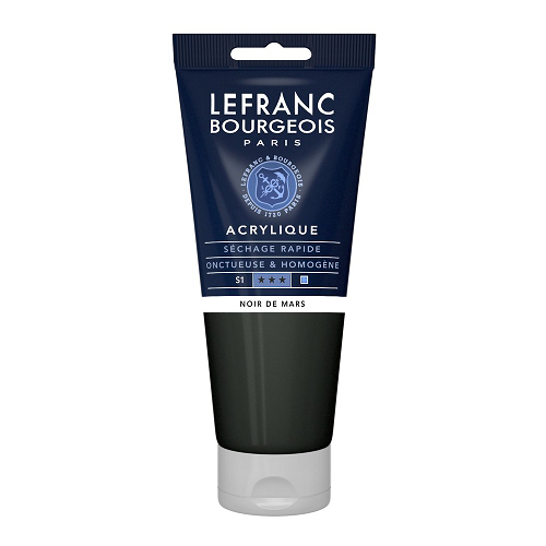 Acrílico LEFRANC Negro Marte, tubo 200ml