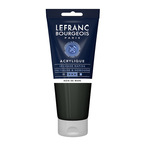 Acrílico LEFRANC Negro de Marte, tubo de 200ml