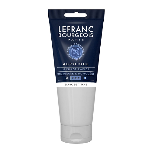 Acrílico LEFRANC Blanco de titanio, tubo de 200ml