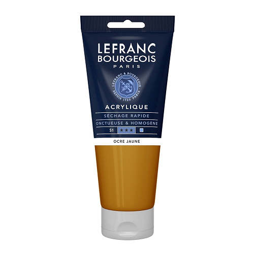 Acrílico LEFRANC Ocre amarillo, tubo de 200ml