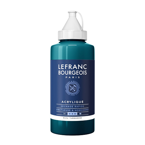 Acrílico LEFRANC Azul turquesa, frasco de 750ml