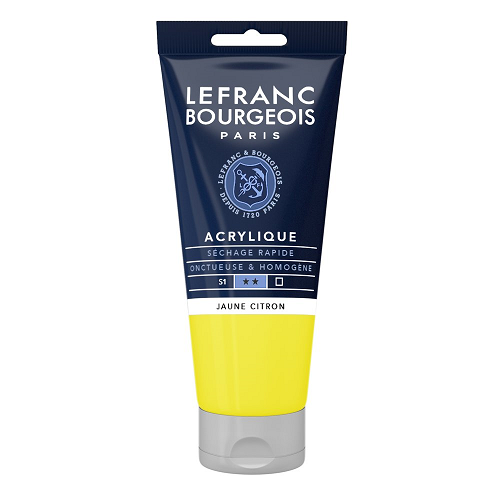 Acrílico LEFRANC Amarilo limón, tubo 80ml