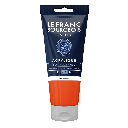 Acrílico LEFRANC Naranja, tubo 80ml