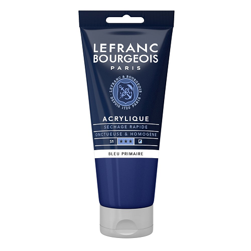 Acrílico LEFRANC Azul primario, tubo 80ml