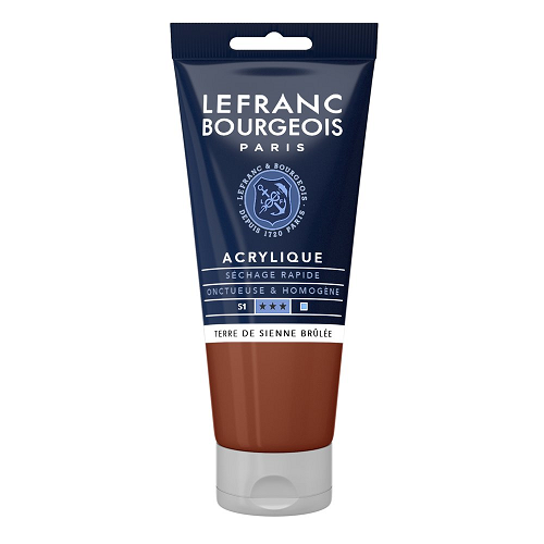 Acrílico LEFRANC Siena tostada, tubo 80ml