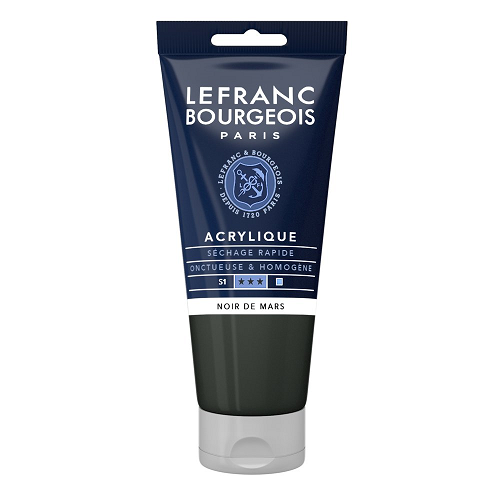 Acrílico LEFRANC Negro de Marte, tubo 80ml