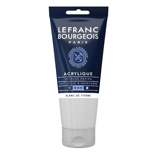 Acrílico LEFRANC Blanco de titanio, tubo 80ml