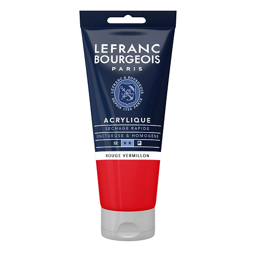 Acrílico LEFRANC Bermellón, tubo 80ml