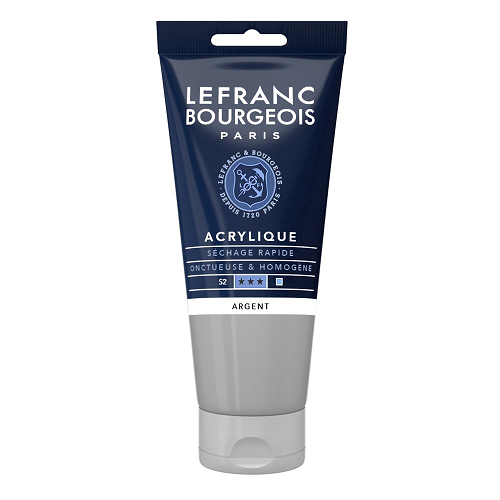 Acrílico LEFRANC Plata, tubo 80ml