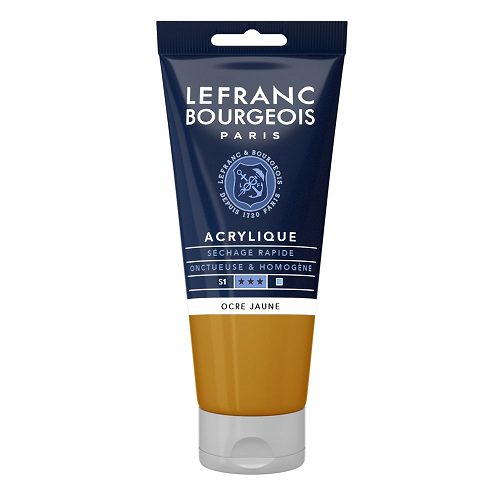 Acrílico LEFRANC Ocre amarillo, tubo 80ml