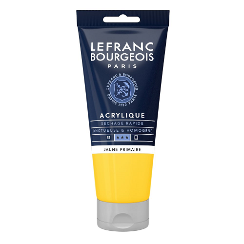 Acrílico LEFRANC Amarillo primario, tubo 80ml