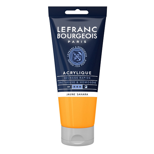 Acrílico LEFRANC Amarillo Sahara, tubo 80ml