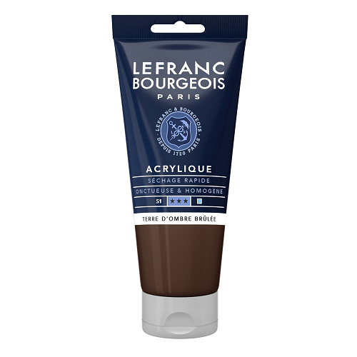 Acrílico LEFRANC Sombra tosta, tubo 80ml