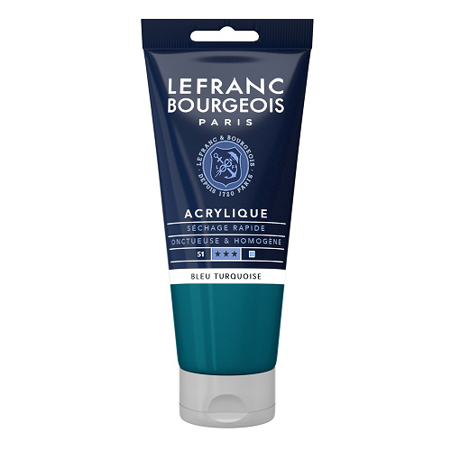 Acrílico LEFRANC Azul turquesa, tubo 80ml