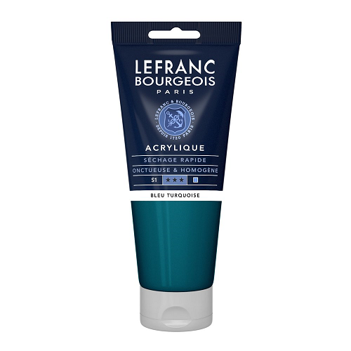 Acrílico LEFRANC Azul turquesa, tubo de 200ml