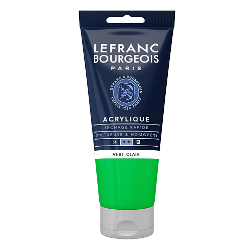 Acrílico LEFRANC Verde claro, tubo 80ml