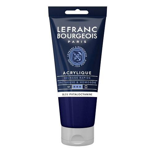 Acrílico LEFRANC Azul ftalo, tubo 80ml