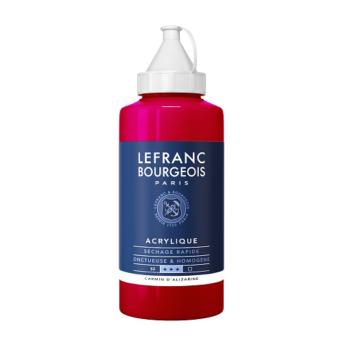 Acrílico LEFRANC Carmín alizarín, frasco de 750ml