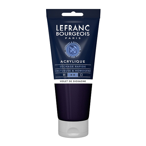 Acrílico LEFRANC Violeta dioxacina, tubo de 200ml