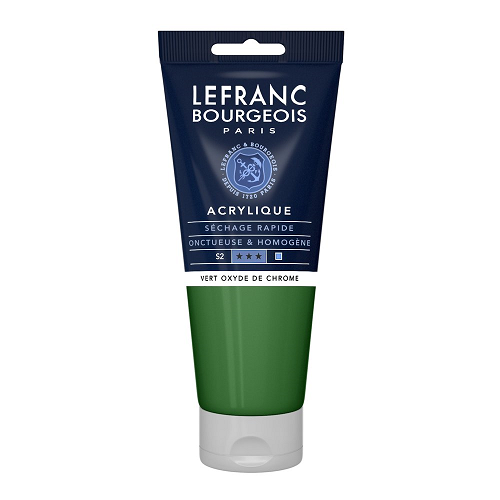 Acrílico LEFRANC Verde óxido de cromo, tubo de 200ml