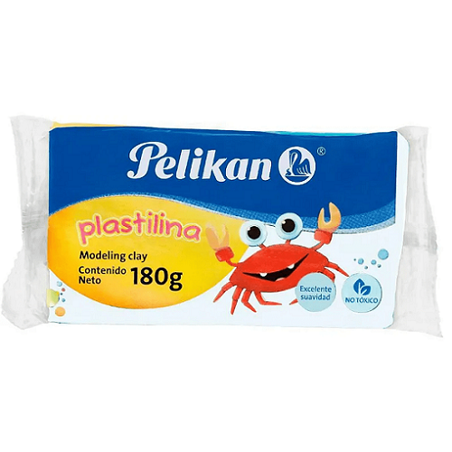 Plastilina PELIKAN bloque 180g, blanca