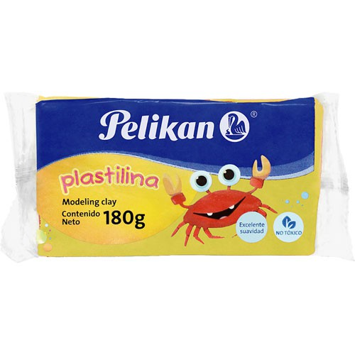 Plastilina PELIKAN bloque de 180g, amarilla