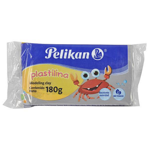 Plastilina PELIKAN bloque 180g, gris