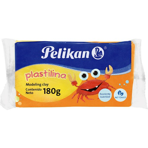 Plastilina PELIKAN bloque 180g, naranja