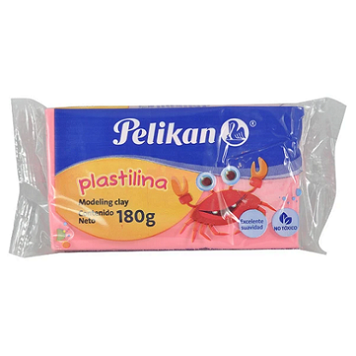 Plastilina PELIKAN bloque 180g, rosada