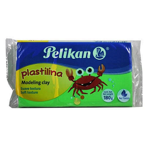 Plastilina PELIKAN bloque 180g, verde cl