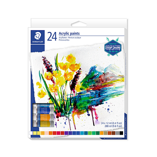 Acrílico STAEDTLER, set 24 tubos de 12ml