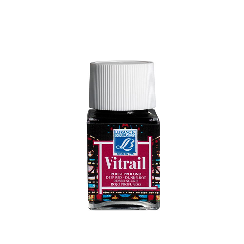 Pintura p/vitral LEFRANC rojo prof 50ml