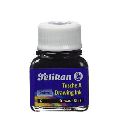 Tinta china PELIKAN, frasco 10ml negra