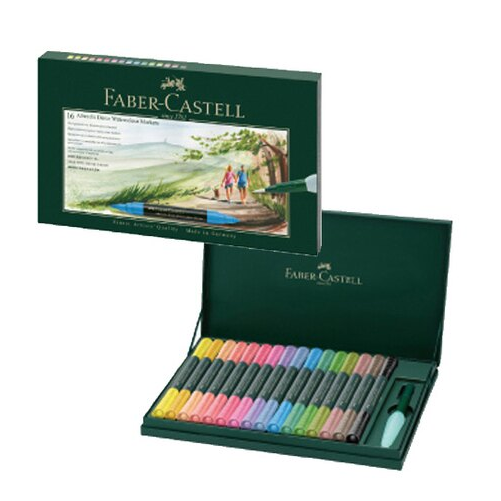 Plumón acuarelable FABER-CASTELL, set de 16