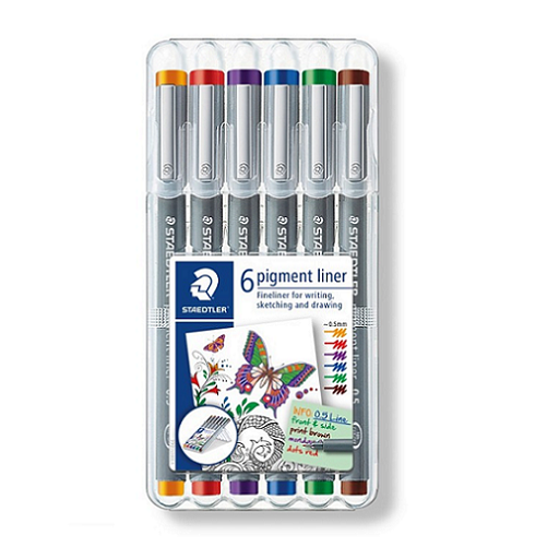 Rotulador PIGMENT LINER 0.5 set/6 colore