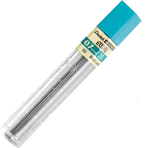 Minas 0.7 PENTEL 2B, tubo de 12